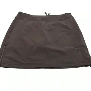 Athleta Skort Athletic Womens Taupe Build In Shorts Side Zip Pockets Size 6